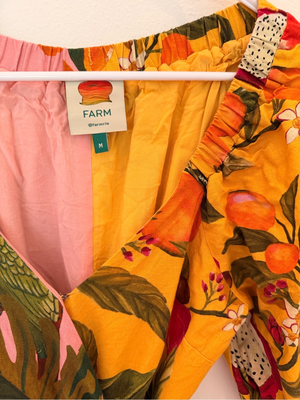 FARM Rio Pink, Yellow & Green Tropical Wrap Maxi Dress - Picture 2 of 4